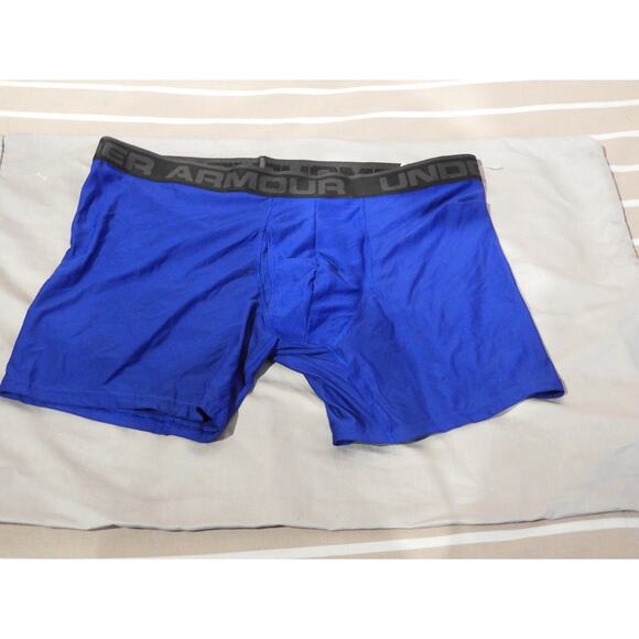 Under Armour Boxer Briefs Men’s XL Blue Compression Fit Trunks Stretch - Picture 2 of 2
